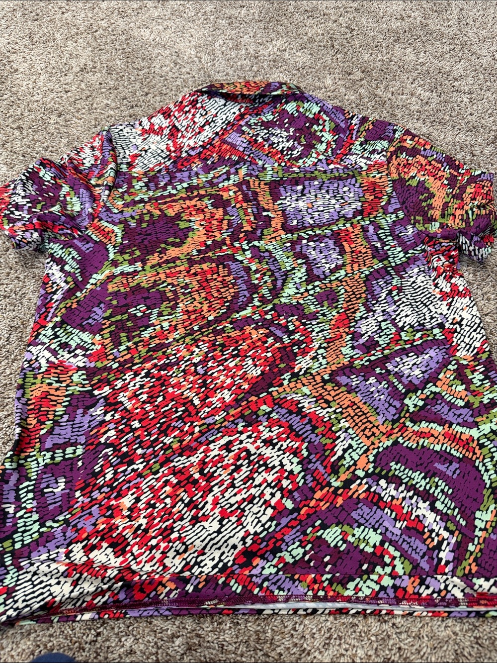 Good Good Golf Multicolor Vibrant Abstract Print Polo — Size Large - Picture 8 of 8